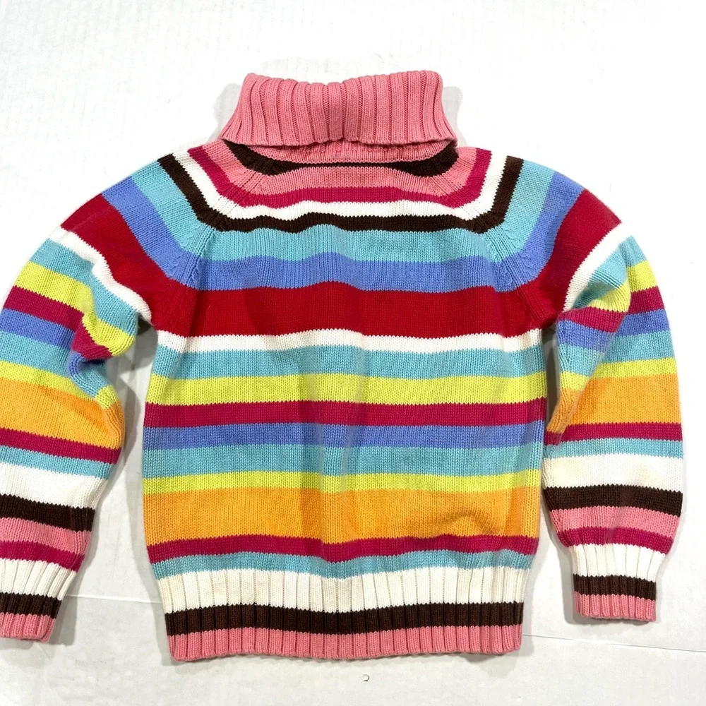 GYMBOREE GIRLS STRIPED TURTLE NECK SWEATER (846)